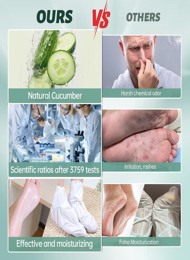 VGO 3 Pack Foot Peeling Mask, Natural Exfoliating Foot Mask, Dead Skin Callus Remover Repair Heels, Smooth Touch Feet, Hydrating Foot Care for Dry Cracked Feet - Image 4