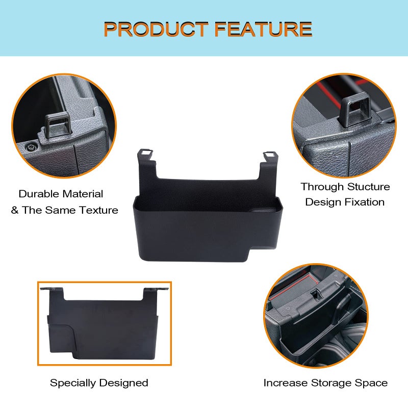JKCOVER Center Console Hanging Box Compatible with JEEP Wrangler JL/JLU 2018-2023 2024 2025 and JEEP Gladiator JT Truck 2020-2024 2025 Organizer Tray Armrest Storage Accessories (Not for JK/JKU) - Image 5