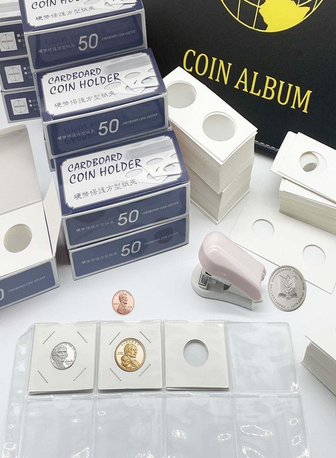 Xxmbbjy 300 Pieces 20.5mm Premium Cardboard 2 x 2 inch Coin Flips Coin Collection Supplies for Penny, Mylar Coin Flips Coin Holders for Coin Collecttion (Penny Coin Flips) - Image 4