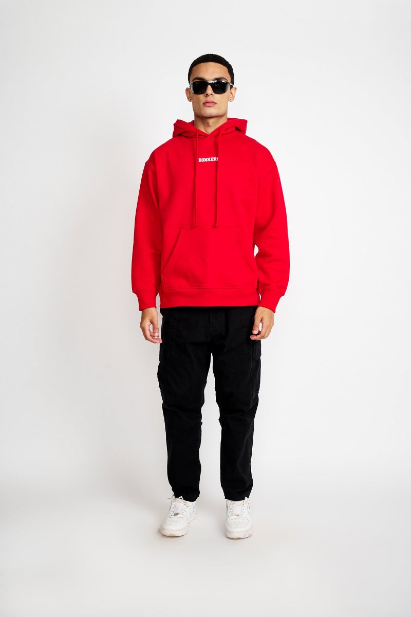 Bonkers Corner Red Signature Oversized Heavyweight Hoodie (Fleece) For Men's - Image 2
