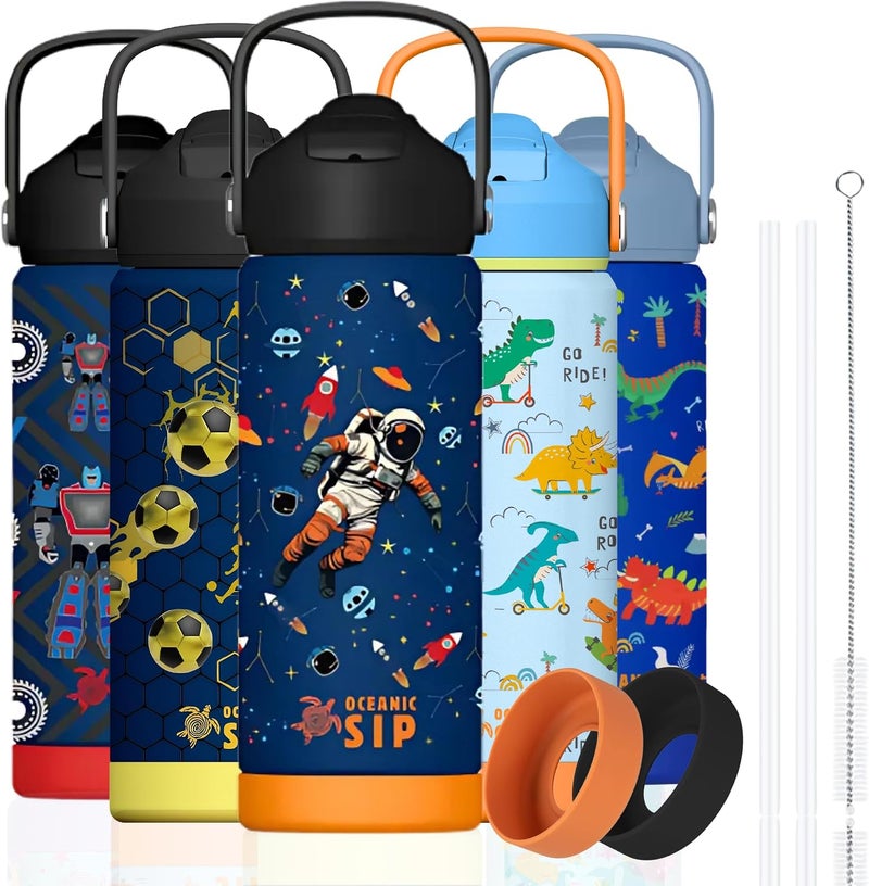 Oceanic Boys Stainless Steel Water Bottle 550ml 18oz Double-Wall Vacuum Insulated 304 Stainless steel Water Bottle BPA FREE Leak  Proof - Image 1