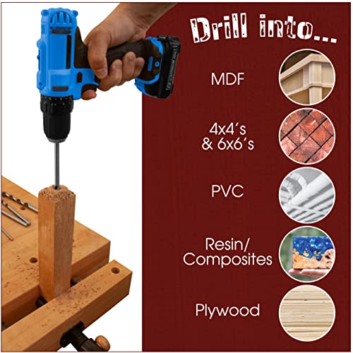 Fulton 12 Inch Extra Long Drill Bits for Wood, 7 Brad Point Drill Bits (1/8"-1/2"), Ideal for Wood, PVC, Resin, Composite, MDF and Drywall (Sheet Rock) Materials - Image 2