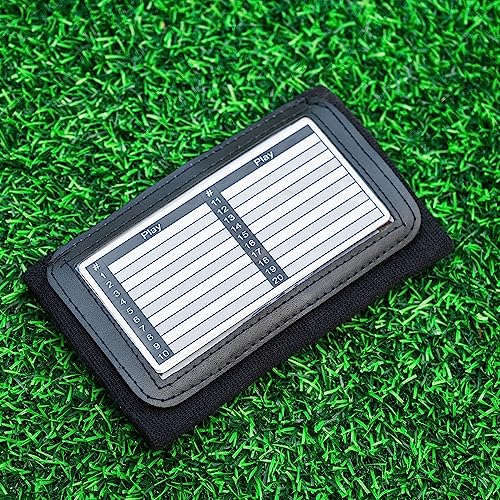 CHLPRO Wrist Guards Quarterback Playbook Wristband - 3 Playsheets - Perfect for Tackle and Flag Football(Audlt,Black) - Image 5