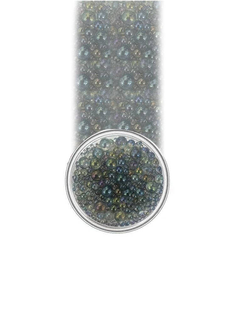 brunson Colorful Resin Bubble Beads Micro Caviar Beads Iridescent Water Droplets Bubble Beads Tiny Glass Beads for Resin Crafting and Nail Arts CNA1BT 