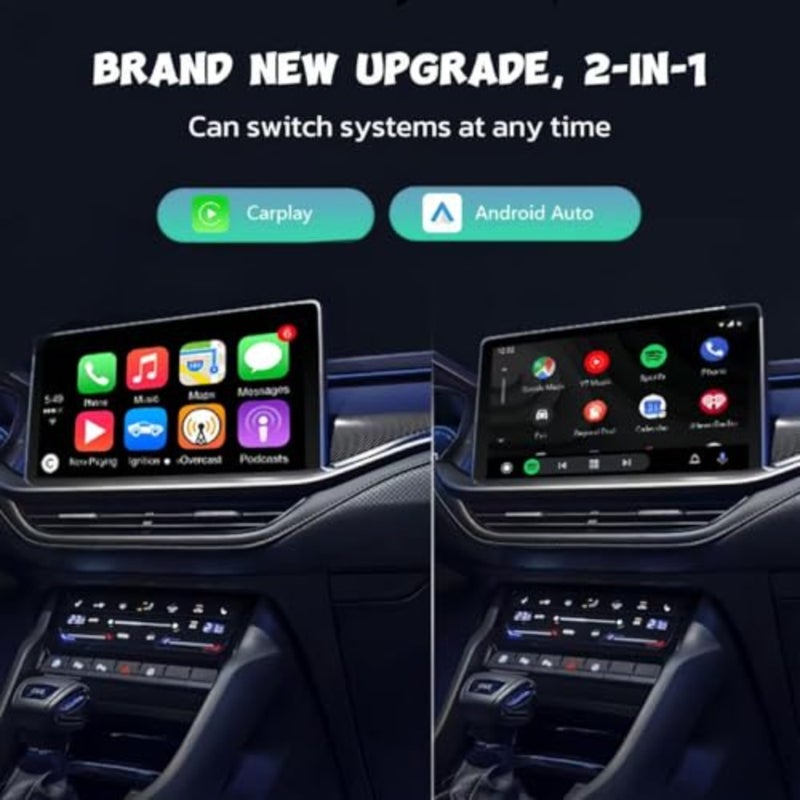 محول CarPlay اللاسلكي، تحويل سلكي إلى لاسلكي، CarPlay 2 في 1 وAndroid Auto، توصيل وتشغيل صغير، اتصال تلقائي سريع وبدون زمن وصول، USB/USB-C للسيارات المزودة بتقنية CarPlay المدمجة وiOS 10+/Android 11+ - Image 5