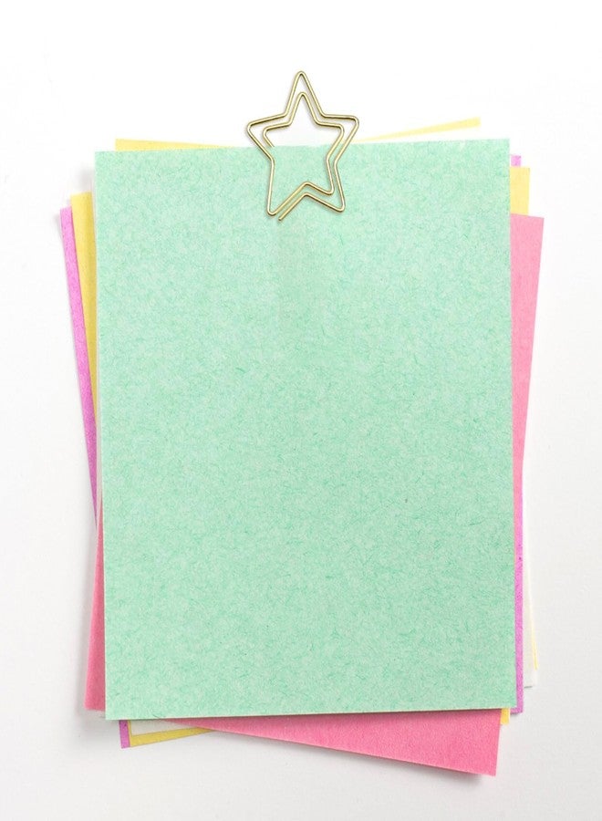 Nicerity 50 Pcs Cute Star Shaped Bookmarker Clips Paper Clip Bookmarker for Office, School, Home- Gold - Image 4