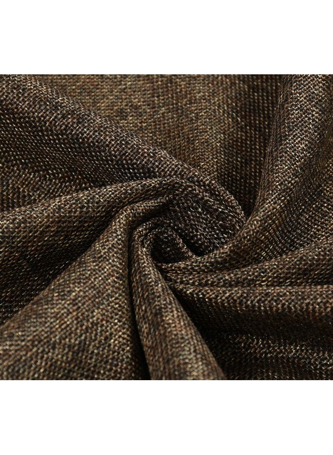 FRESH FROM LOOM FRESH FROM LOOM Unstiched Jute Plain Solid Fabric Rich Cloth For Sofa Fabric - Cushion - Table Cloth - Curtain Fabric (Lenth X Width - 197 X 55 Inch/500 X 140 Cm - 5 Meter | Coffee) - Image 2