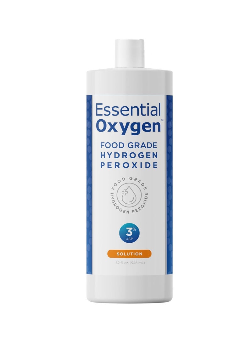 Essential Oxygen Essential Oxygen Food Grade Hydrogen Peroxide Solution 32 fl.oz 946ml  - Image 1