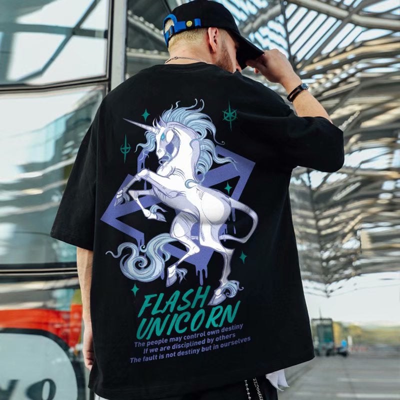 Large Size Men's Fat Short-sleeved Men's T-shirt Trendy Loose Summer White Half-sleeved Fat Plus Fat Plus Plus Trendy T-shirt - Image 5