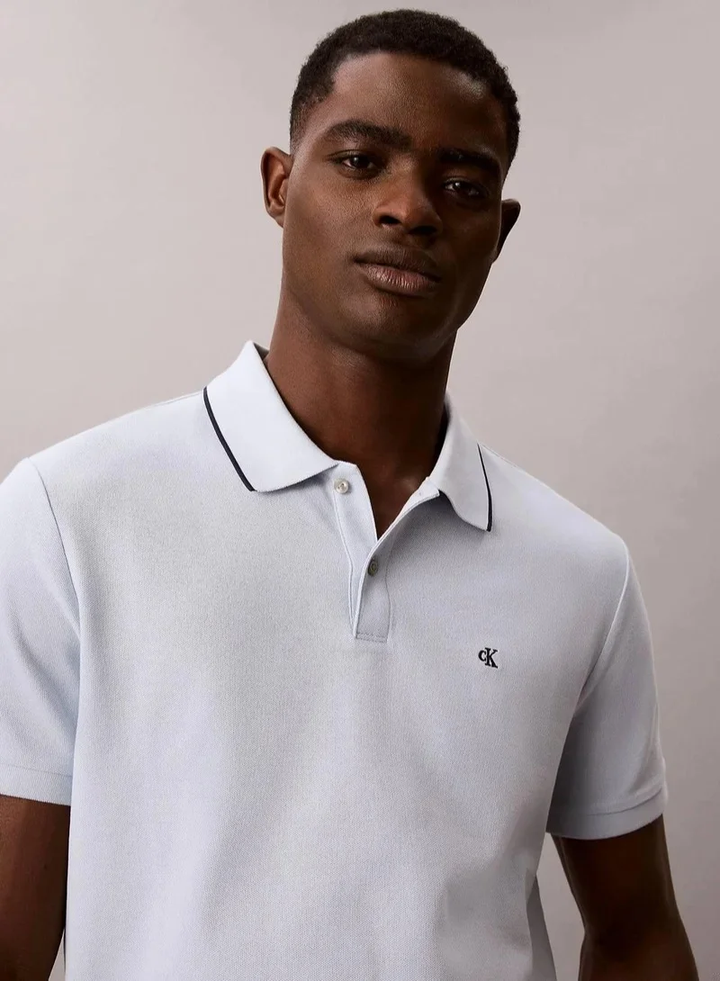 Calvin Klein Plein Air Cotton Piqué Polo Shirt for Men | Best Price UAE