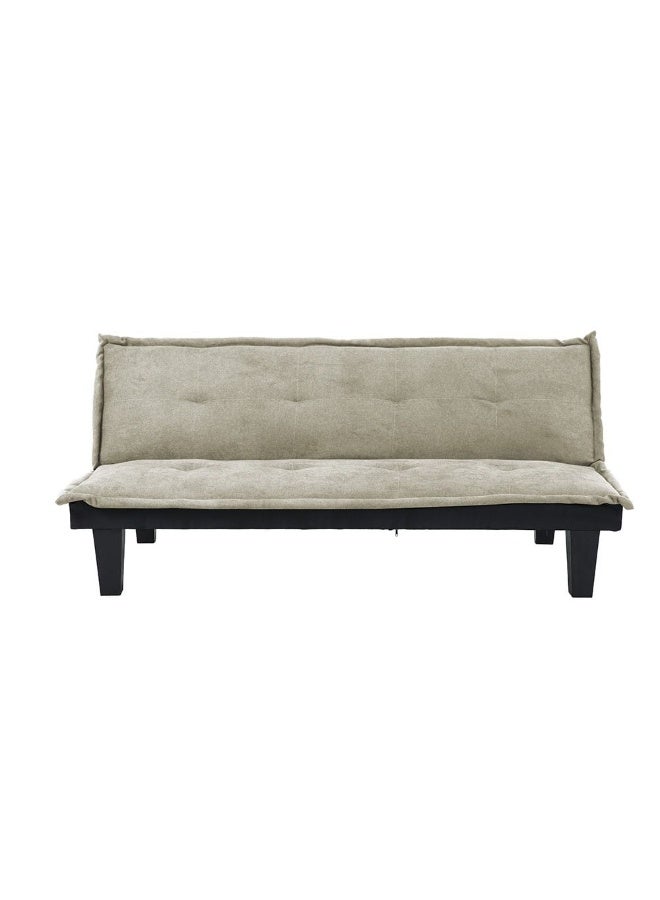 DANUBE HOME V2 Manolo Fabric Sofabed | Convertible Sleeping Sofa Bed | Comfortable Living Room Furniture L165xW80xH73cm - Beige - Image 2