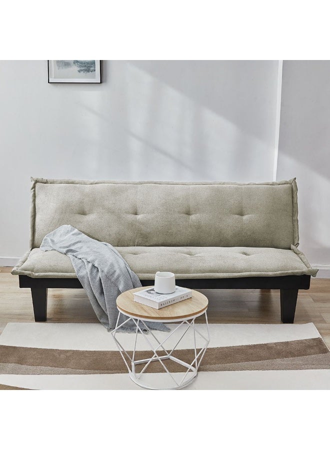 DANUBE HOME V2 Manolo Fabric Sofabed | Convertible Sleeping Sofa Bed | Comfortable Living Room Furniture L165xW80xH73cm - Beige - Image 1