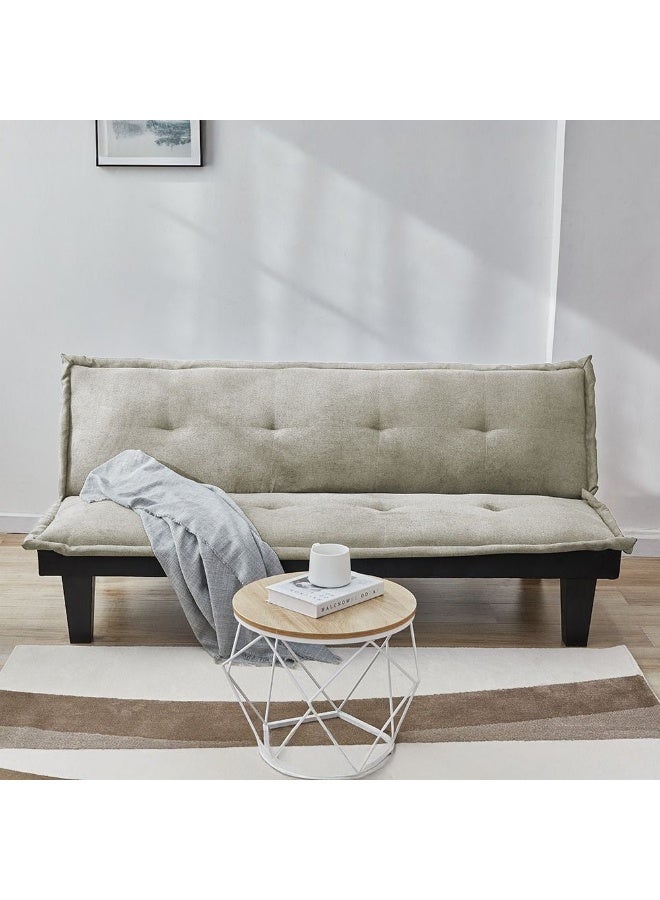 DANUBE HOME V2 Manolo Fabric Sofabed | Convertible Sleeping Sofa Bed | Comfortable Living Room Furniture L165xW80xH73cm - Beige - Image 1