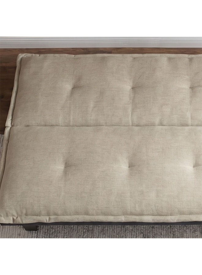 DANUBE HOME سرير أريكة مانولو V2 من القماش | أريكة قابلة للتحويل للنوم | أثاث غرفة المعيشة المريح L165xW80xH73cm - بيج - Image 3