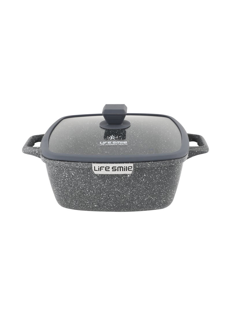 Life Smile Granite Nonstick 28cm(6.5L) Soup Pot with Lids– Induction Compatible Aluminum Pots, PFOA-Free, Scratch Resistant - Image 1