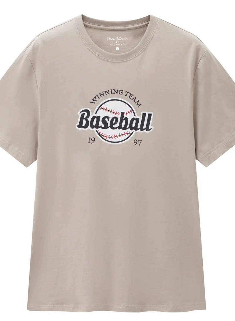 Giordano Men's Cotton Jersey Crew‑Neck Print Tee | Online Exclusive