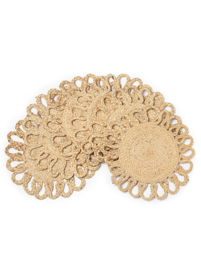 Raymond Handmade Jute Placemat – Eco-Friendly Natural Fiber Table Mat for Dining, Centerpiece, or Decoration 35 CM 14 INCH - 6 pcs set  - Image 2