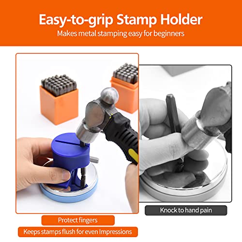 DkOvn 37pcs Metal Stamping Kit, 3mm(1/8") Number and Letter Stamp Set, Include Artistic Font Uppercase, Number Punch and Heart Design Stamp - Image 4