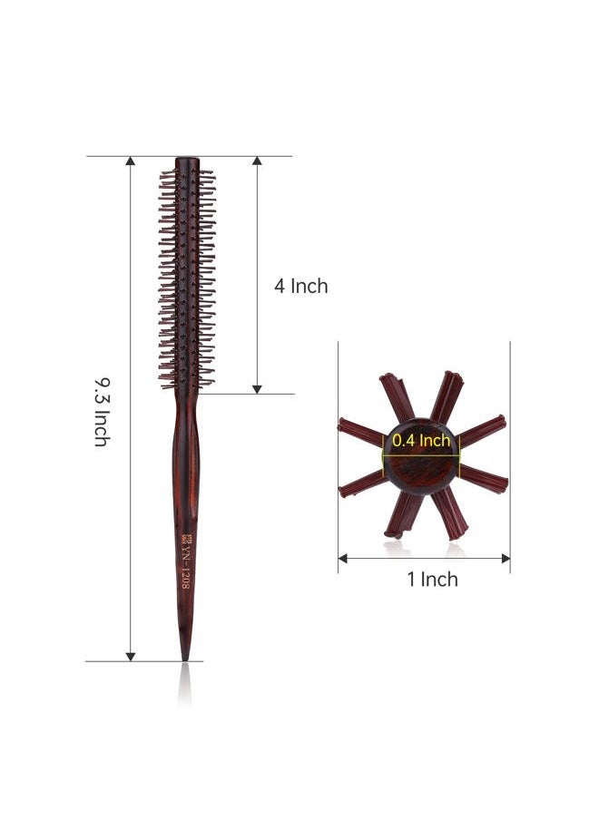 Perfehair - Small Round Hair Brush for Blow-drying, 1 Inch, Nylon Bristle Roller Hairbrush for Styling Men's & Women's Short, Thin, Fine Hair or Beard - Image 1