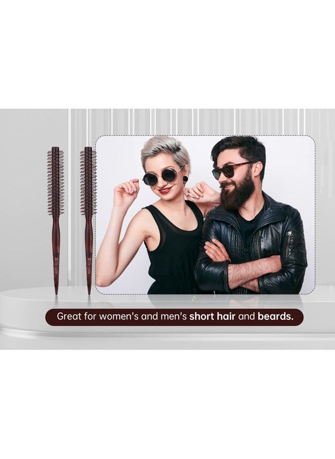 Perfehair - Small Round Hair Brush for Blow-drying, 1 Inch, Nylon Bristle Roller Hairbrush for Styling Men's & Women's Short, Thin, Fine Hair or Beard - Image 1