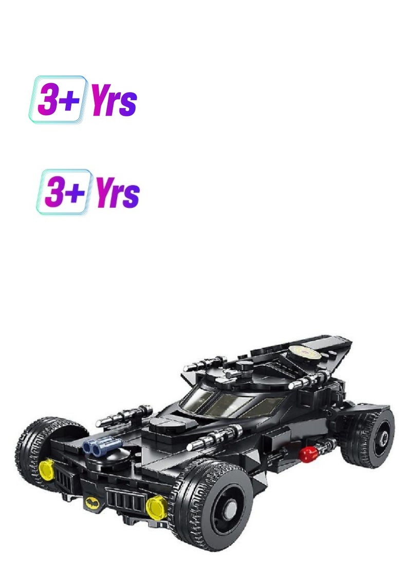 Black Batmobile Assembled Building Blocks, Children Educational Toy Gift