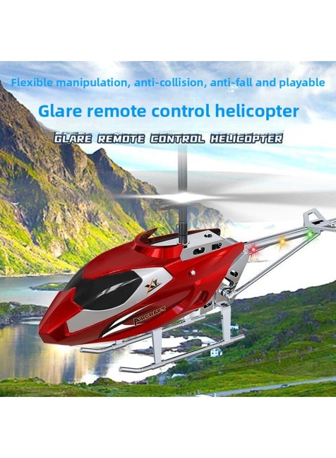 Remote Control Aircraft Fall-resistant Children's Toys Electric Charging Helicopter Unmanned Aerial Model Walking Device Model-one-year-old Generation-Color:2.5-channel Remote Control Helicopter (blue High-end Electroplating Model) With Colorful Light Bar - Image 4