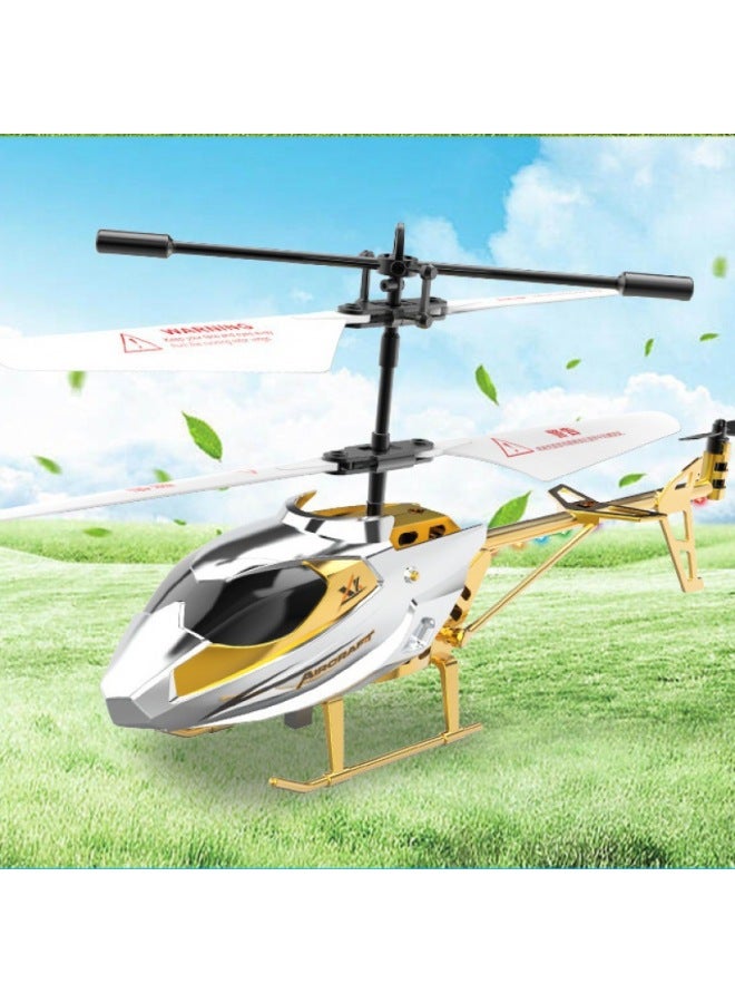 Remote Control Aircraft Fall-resistant Children's Toys Electric Charging Helicopter Unmanned Aerial Model Walking Device Model-one-year-old Generation-Color:2.5-channel Remote Control Helicopter (blue High-end Electroplating Model) With Colorful Light Bar - Image 5
