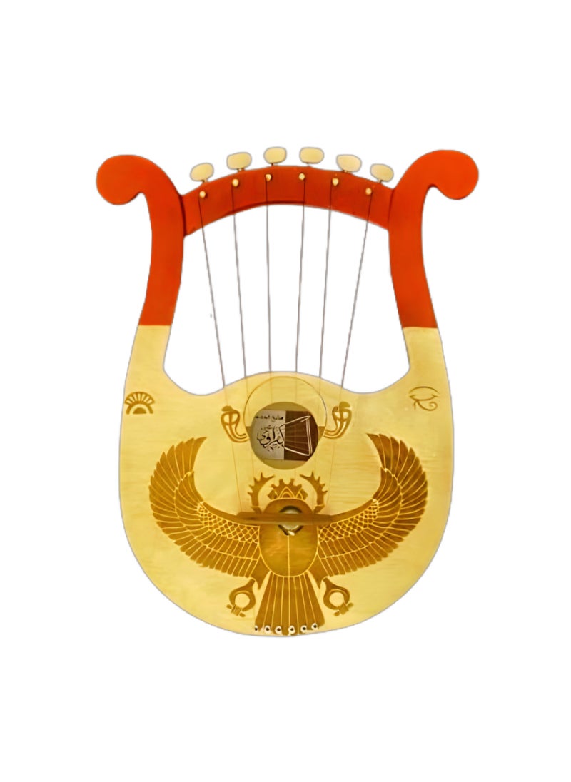 Generic - Wooden Acoustic Electric Lyre Harp Semsemeya Simsimya Semsmya String Instrument Irish Design - 6 Strings - Image 1