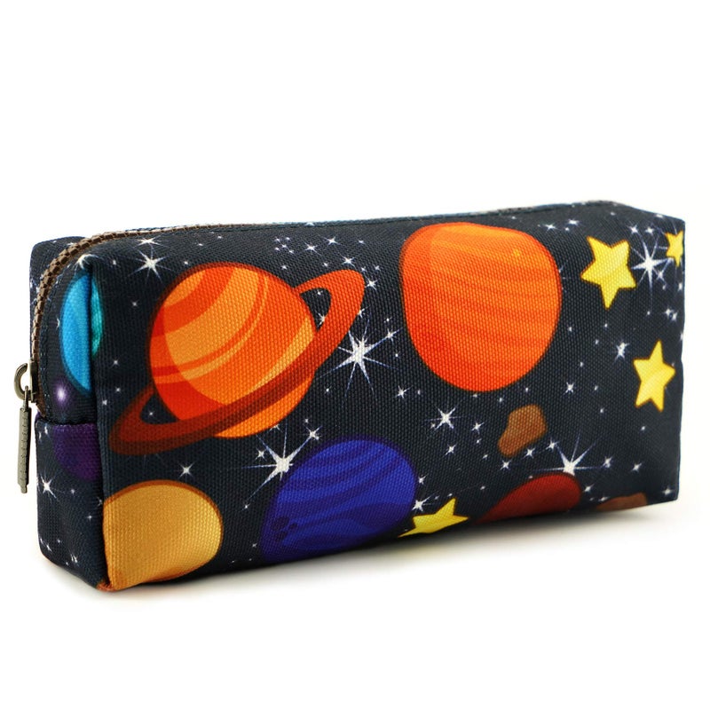LParkin Space Canvas Galaxy Pencil Case Gifts Pen Bag Pouch Box Gadget Stationary Case Makeup Cosmetic Bag - Image 1