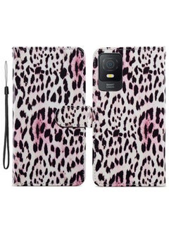 Case Cover For TCL 403 Painted Pattern Horizontal Flip Leather Phone Case Leopard
