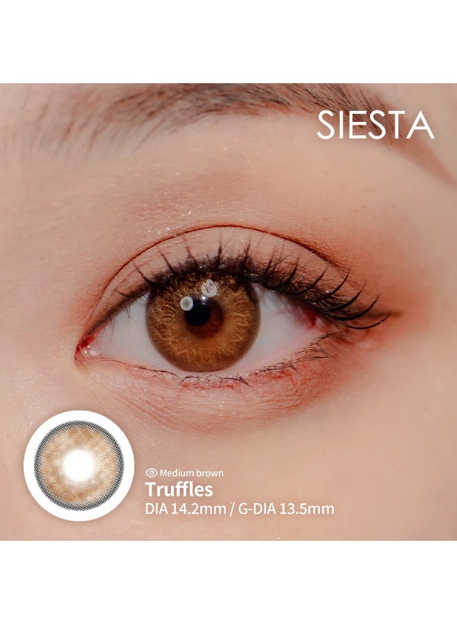 أو.بي كير عدسات لاصقة ملونة من ترافل 11، عدسات لاصقة تجميلية للجنسين، عدسات عصرية طبيعية، عدسات ناعمة تحتوي على 42% ماء - Image 5