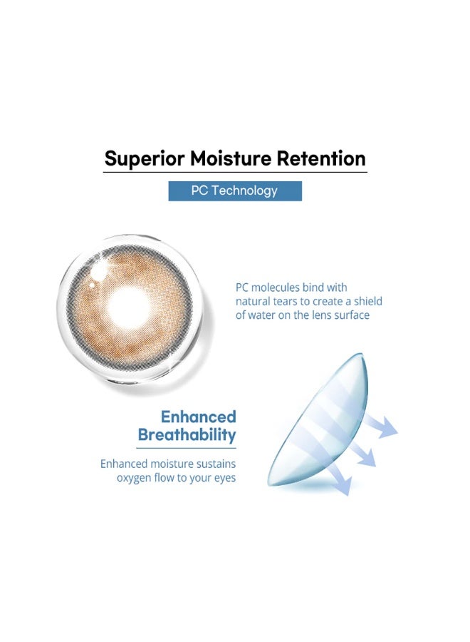 أو.بي كير عدسات لاصقة ملونة من ترافل 11، عدسات لاصقة تجميلية للجنسين، عدسات عصرية طبيعية، عدسات ناعمة تحتوي على 42% ماء - Image 2