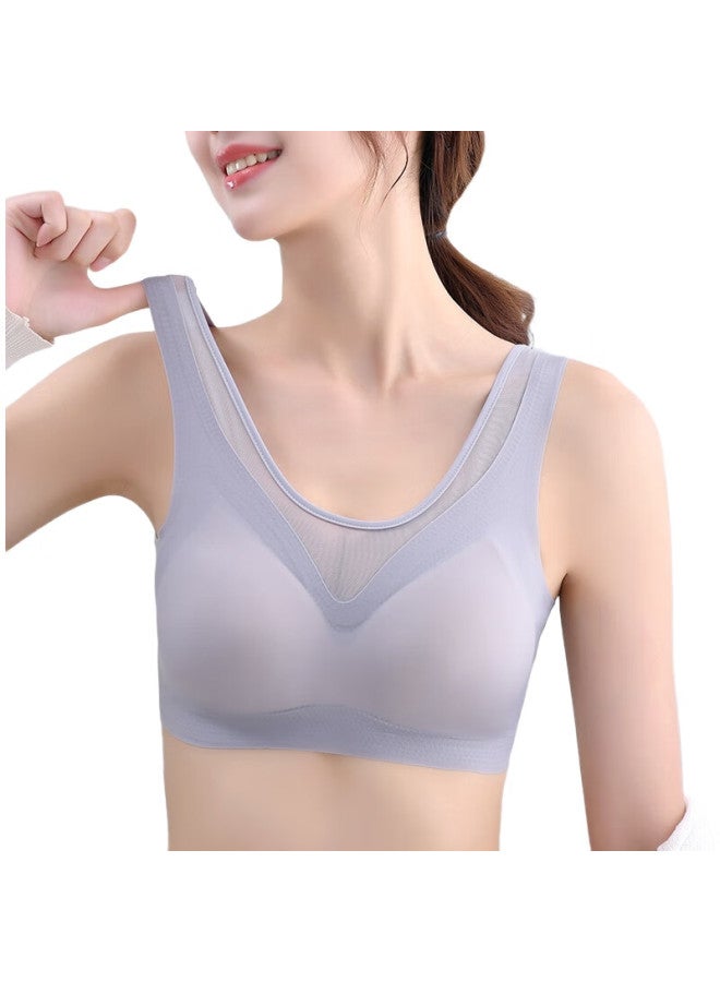 Modal [2 Pieces] Seamless Sports Bra For Women, Wireless Bra, Beautiful Back, Push-Up, Side Support, Breathable Bandeau, Xl - Image 2