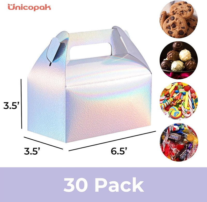 UnicoPak 30 قطعة صناديق هدايا لامعة لحفلات المناسبات - Image 2