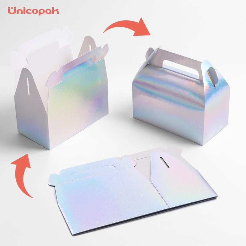 UnicoPak 30 قطعة صناديق هدايا لامعة لحفلات المناسبات - Image 3