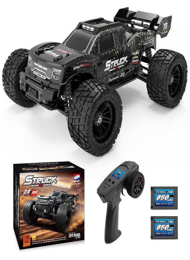 HAIBOXING سيارة هايبكسينغ 1:18 RC 18872 نموذج جديد شاحنة RC 4X4 على الطرق الوعرة، شاحنة تحكم عن بعد 2.4GHz بسرعة 36 كم/س إلكترونيات مقاومة للماء، بطاريتان ليثيوم بوليمر مزدوجتان مثبتتان مسبقًا واحتياطية في العلبة مدة تشغيل 35 دقيقة - Image 1