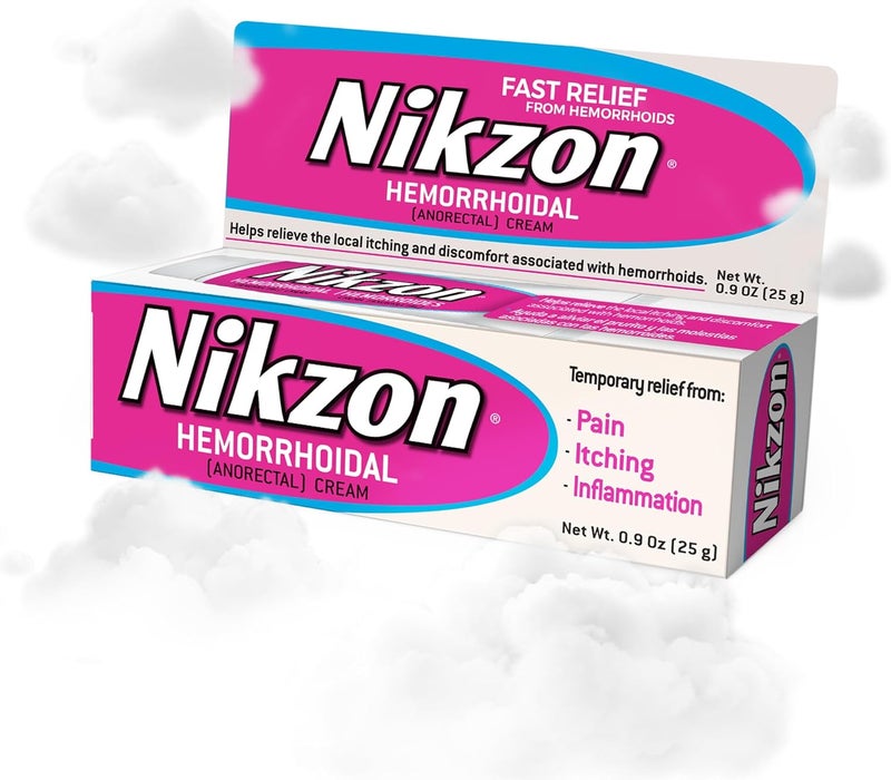 Nikzon Hemorrhoid Cream | Double Effect for Pain & Swelling, Numbs Irritated Anorectal Area, Soothing & Fast-Acting Formula, Dual-Action Hemorrhoid Treatment, 0.9 Oz, 1-Pack - Image 1