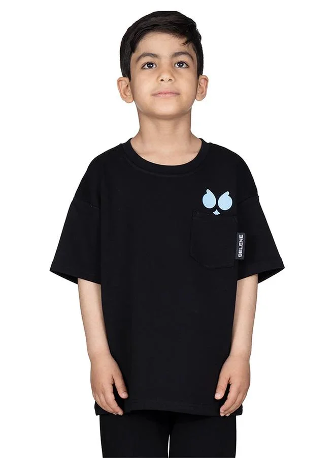Selene Boys Logo Print Oversized T-Shirt