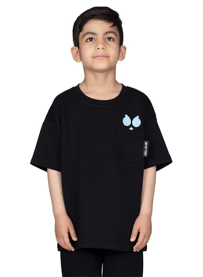 Selene Boys Logo Print Oversized T-Shirt - Image 1