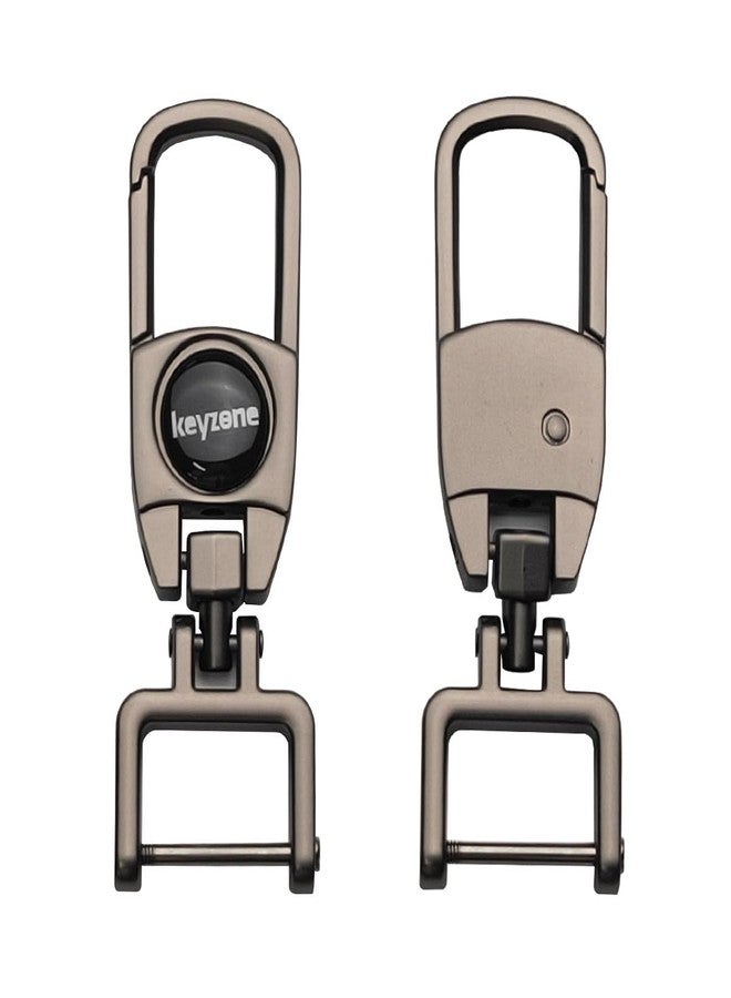 keyzone Metal Alloy Key Holder Keychain for Men and Women, Heavy Duty Tactical Keychain,360 Degree Rotatable with Belt Hook (MAH_Packof1_GunMetal) - Image 5