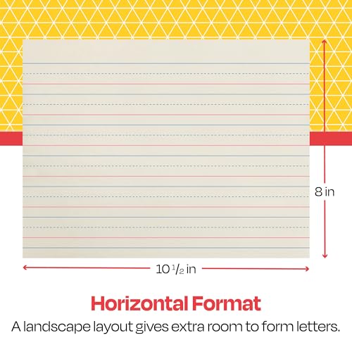 School Smart Zaner-Bloser Writing Paper, Handwriting Practice Lined Paper, Grade 2 Learning, 3/4 Inch Rule, 10-1/2 x 8 Inches, 500 Sheets - Image 5