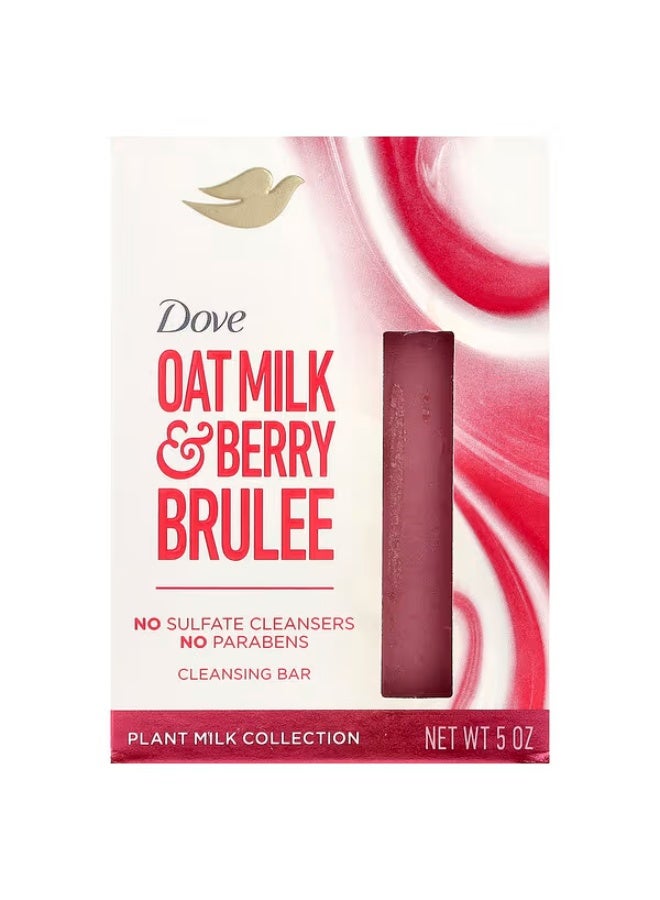 Dove, Plant Milk Cleansing Bar Soap, Oat Milk & Berry Brulee, 5 oz