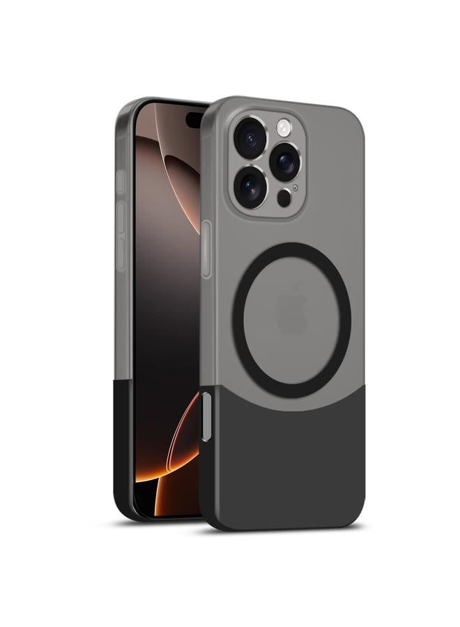 S-TOP Case For iPhone 16 Pro Dual Color Stitching MagSafe Magnetic PC Phone Case - Image 1