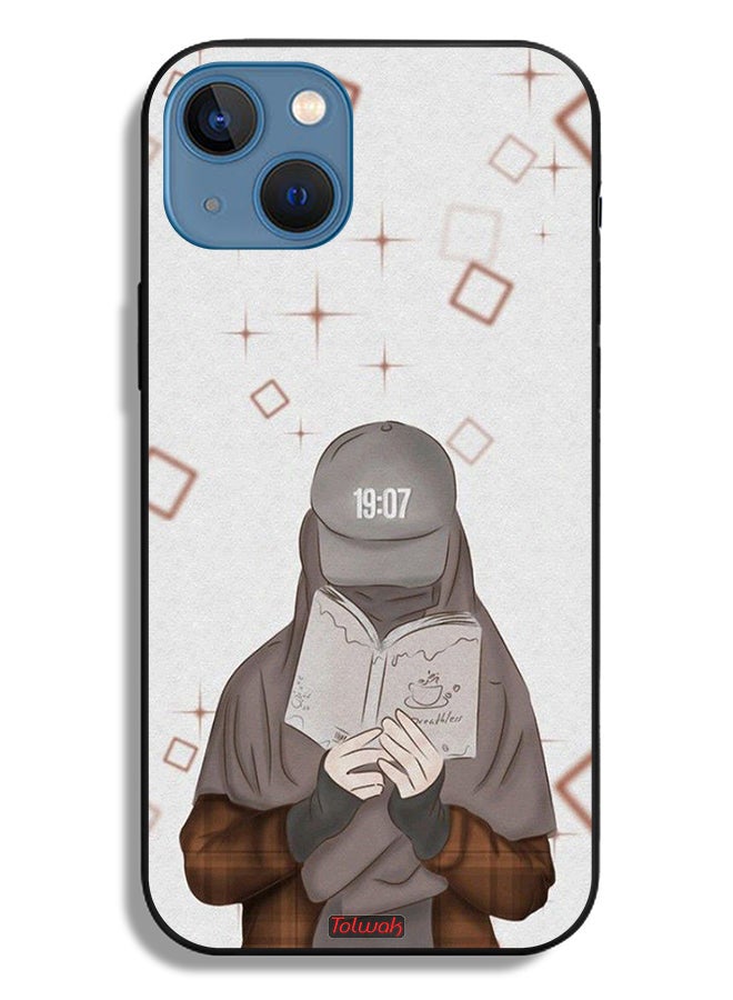 Tolwak Apple iPhone 13 Protective Case Girl Reading Art - Image 2