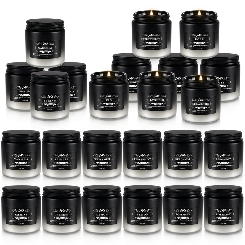 YOROXRG 24 Pack Scented Candles with Added Natural Essential Oils, 3.5oz, Suitable for Various Festivals, Parties, Yoga, and Home Scened - Image 4