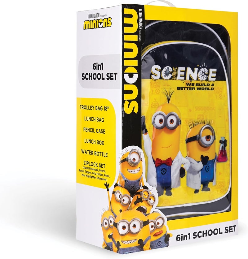 ترو كير مجموعة صناديق عربة يونيفرسال مينيونز ساينس 5 في 1، مقاس 18 بوصة - Image 2