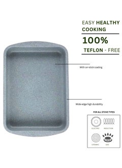 Dorsch Danish Design Non-Stick Rectangular Roasting Pan - Ceramic Coating, PTFE Free, TUV Tested, Oven Safe, PFOA Free, Scratch Resistant, Eco-Friendly, Easy to Clean, Even Heat Distribution (45 CM)  - Image 2