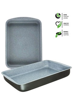 Dorsch Danish Design Non-Stick Rectangular Roasting Pan - Ceramic Coating, PTFE Free, TUV Tested, Oven Safe, PFOA Free, Scratch Resistant, Eco-Friendly, Easy to Clean, Even Heat Distribution (45 CM)  - Image 4