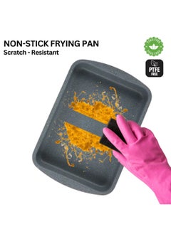 Dorsch Danish Design Non-Stick Rectangular Roasting Pan - Ceramic Coating, PTFE Free, TUV Tested, Oven Safe, PFOA Free, Scratch Resistant, Eco-Friendly, Easy to Clean, Even Heat Distribution (45 CM)  - Image 5