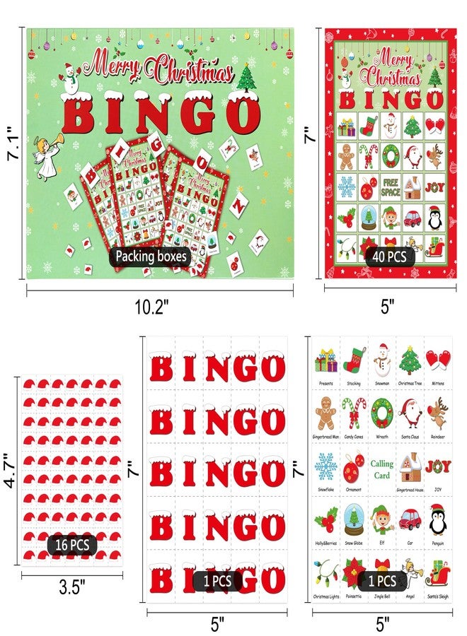 Moon Boat 40 Players Christmas Bingo Games Xmas Holiday Winter Party Supplies Favors - Image 4